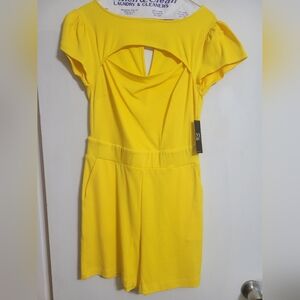 New York & Co Women's Yellow Romper